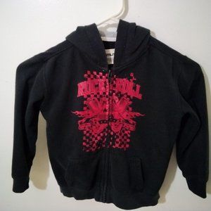 Boys 5T Utility brand zip up hoodie in black/red/Grey